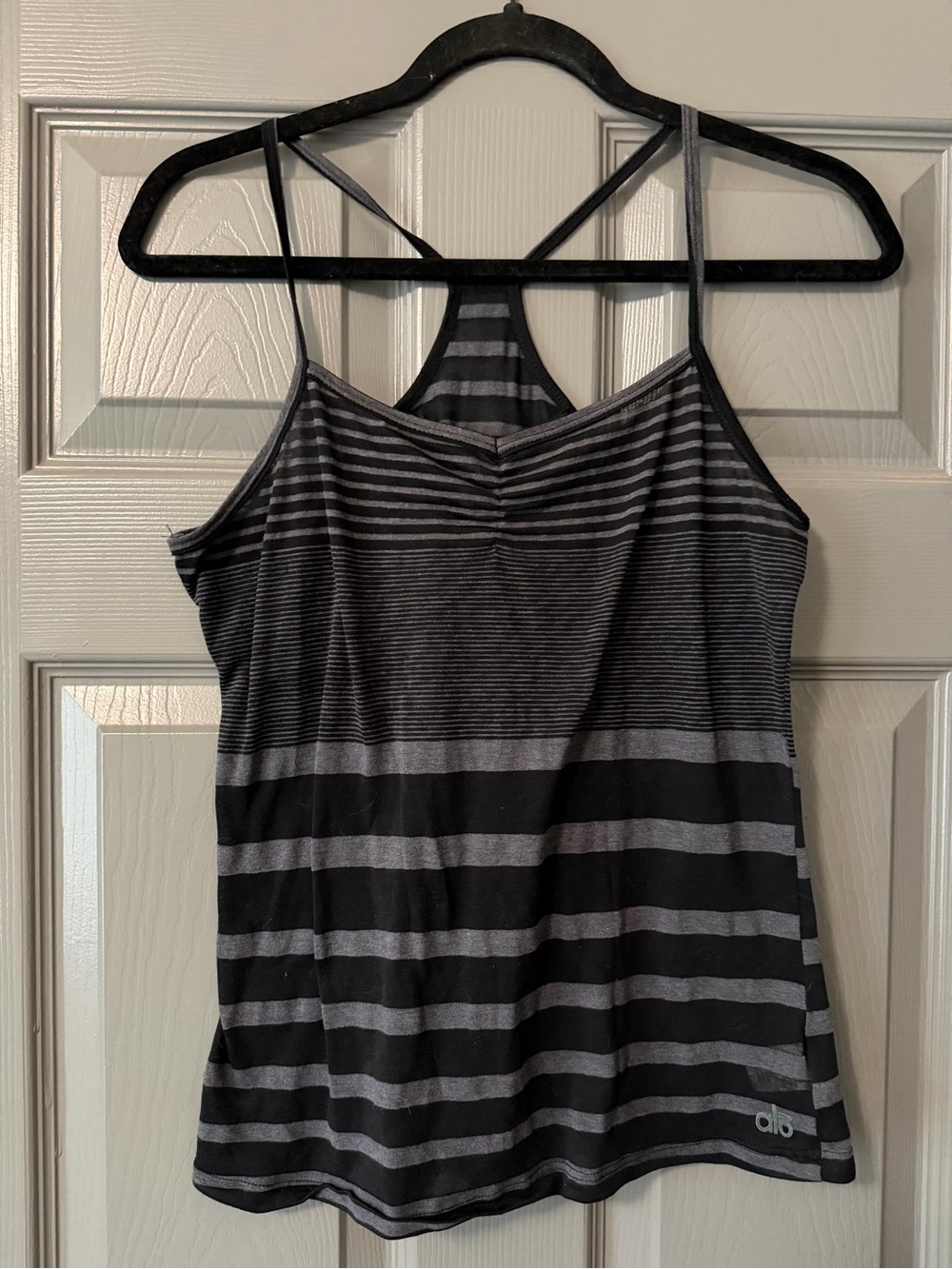 Alo women's striped racerback tank size Large